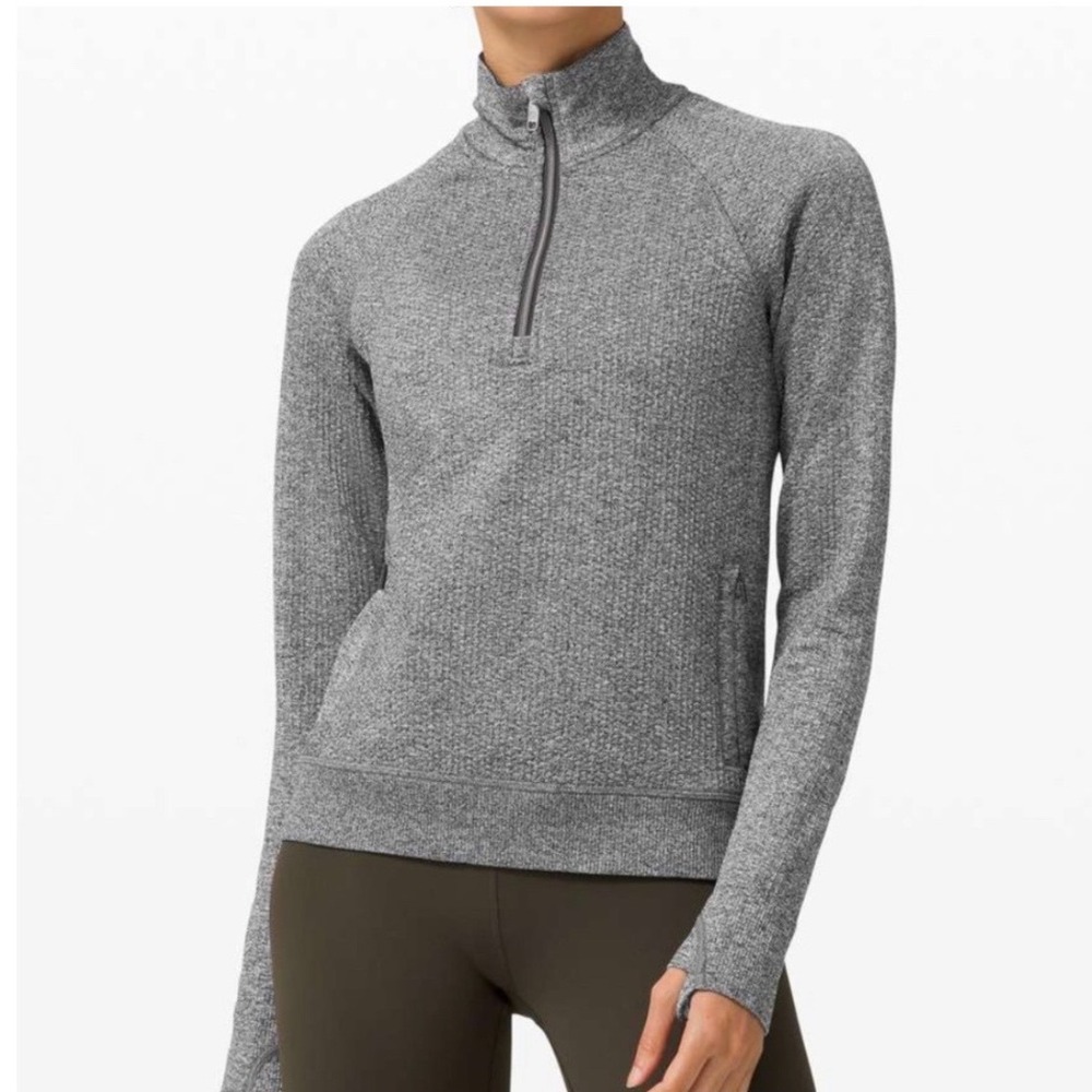 Lululemon Engineered Warmth Half Zip Graphite Grey